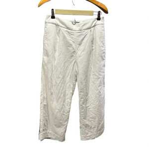 J CREW ~ White 100% Linen Suit Pants Pleated Lined Size 4